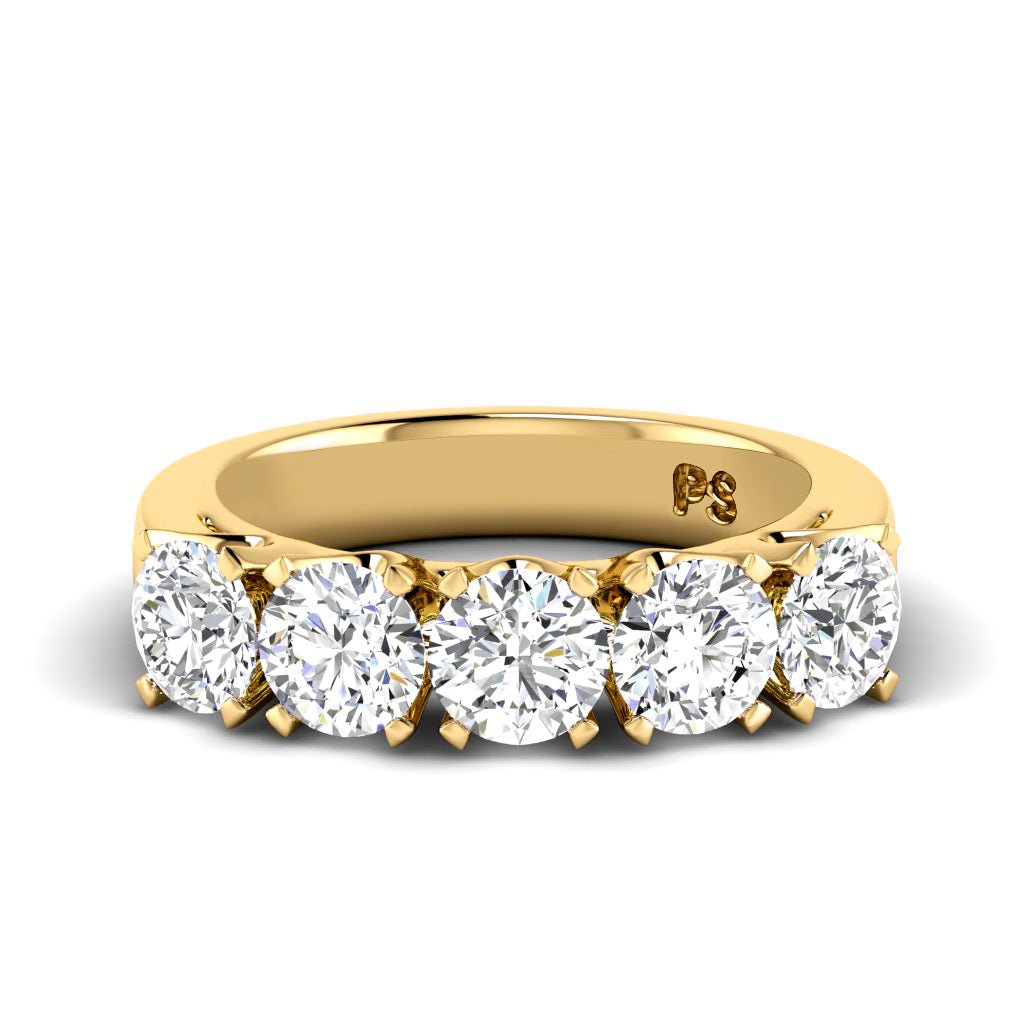1.50 CT Round Cut Natural Diamonds - Wedding Band - Primestyle.com
