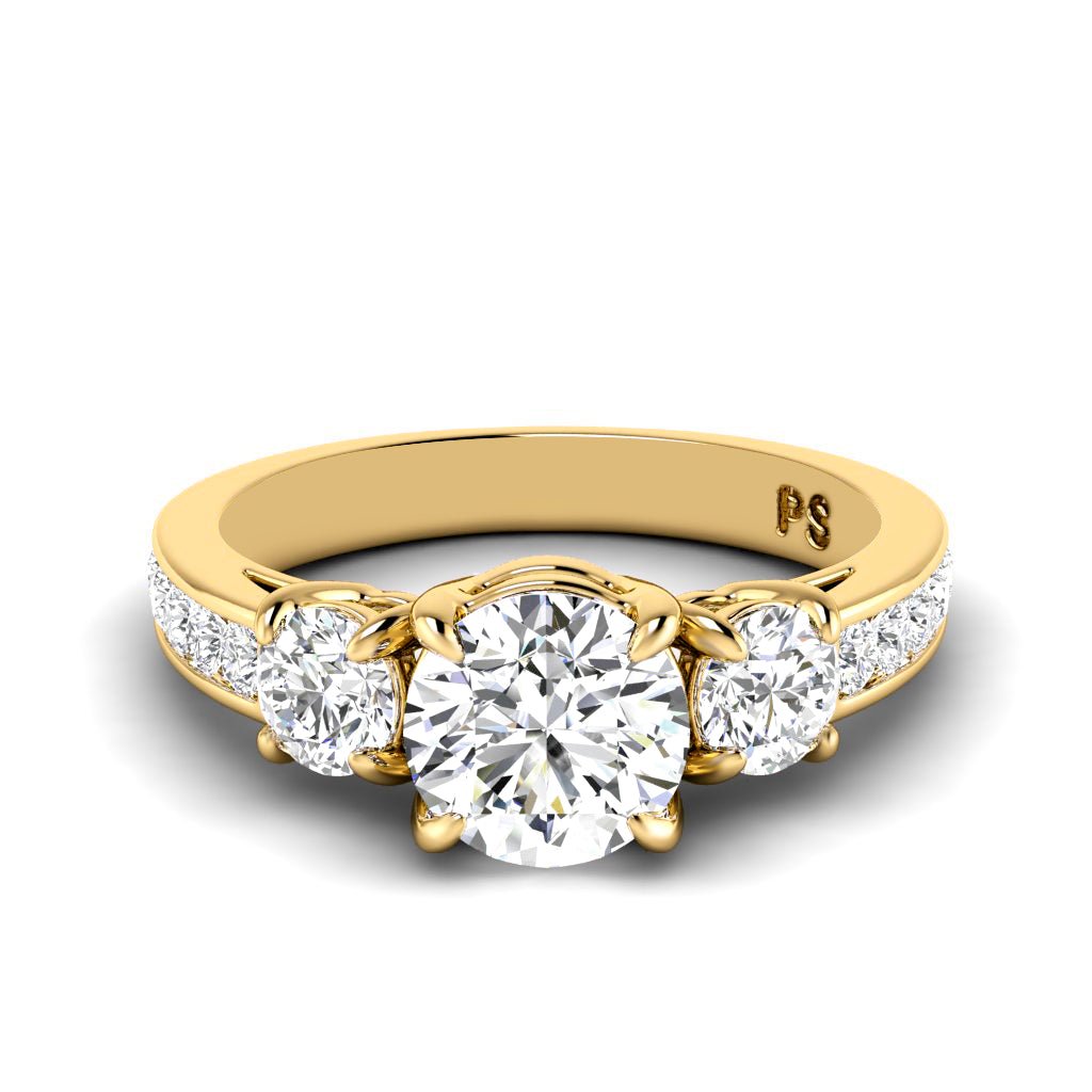 1.25-6.75 CT Round Cut Lab Grown Diamonds - Engagement Ring