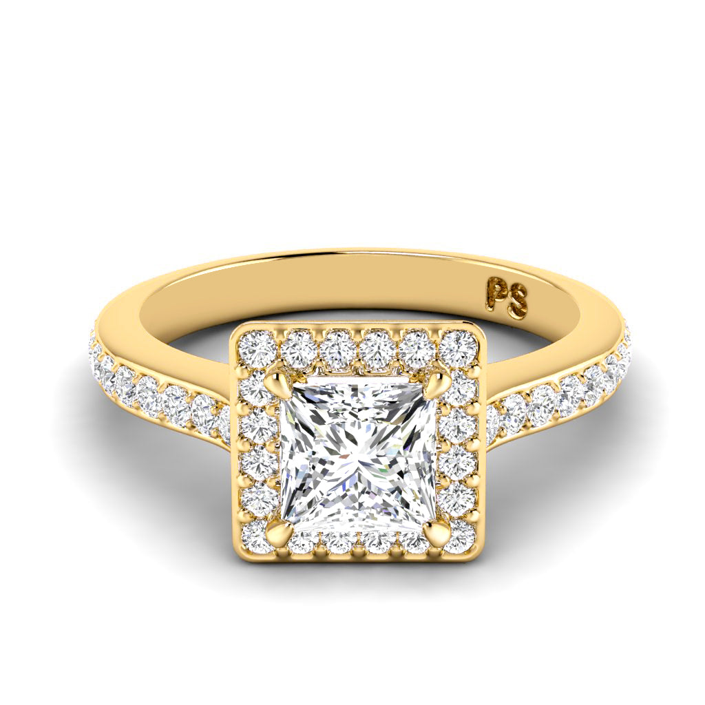 0.75-1.90 CT Round & Princess Cut Diamonds - Engagement Ring