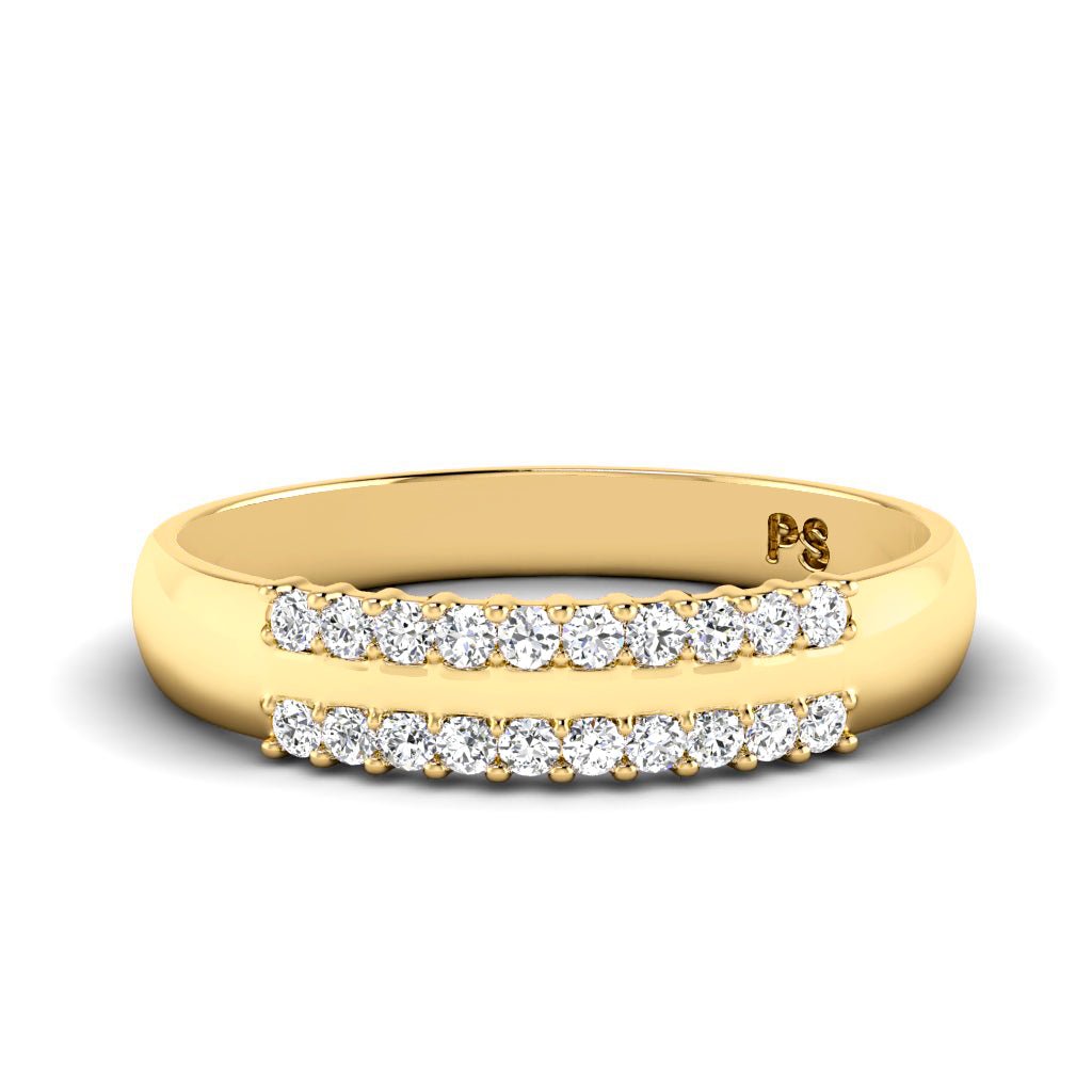0.25 CT Round Cut Lab Grown Diamonds - Wedding Band - Primestyle.com