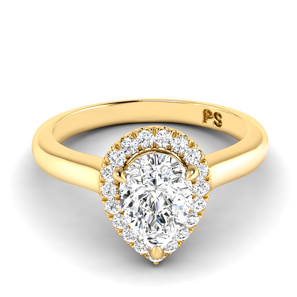 0.55-1.70 CT Round & Pear Cut Diamonds - Engagement Ring