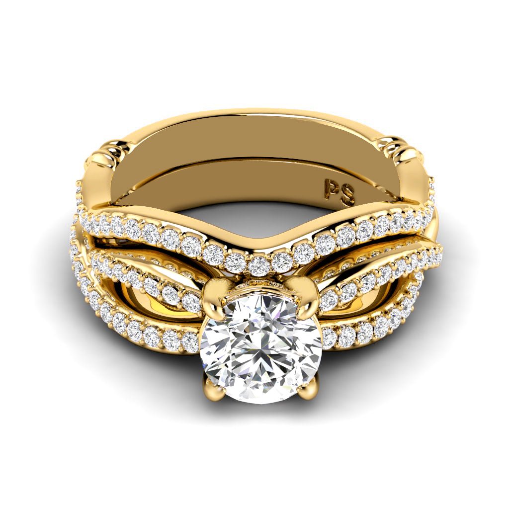 0.85 - 6.35 CT Round Cut Diamonds - Bridal Set - Primestyle.com