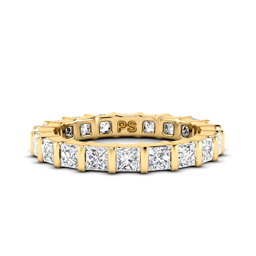 2.50 CT Princess Cut Lab Grown Diamonds - Eternity Ring - Primestyle.com