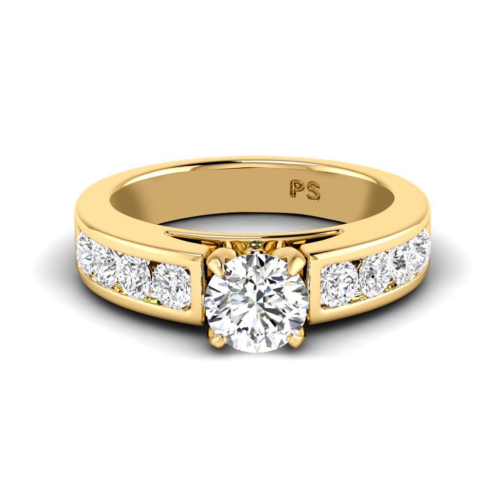 0.95-6.45 CT Round Cut Diamonds - Engagement Ring