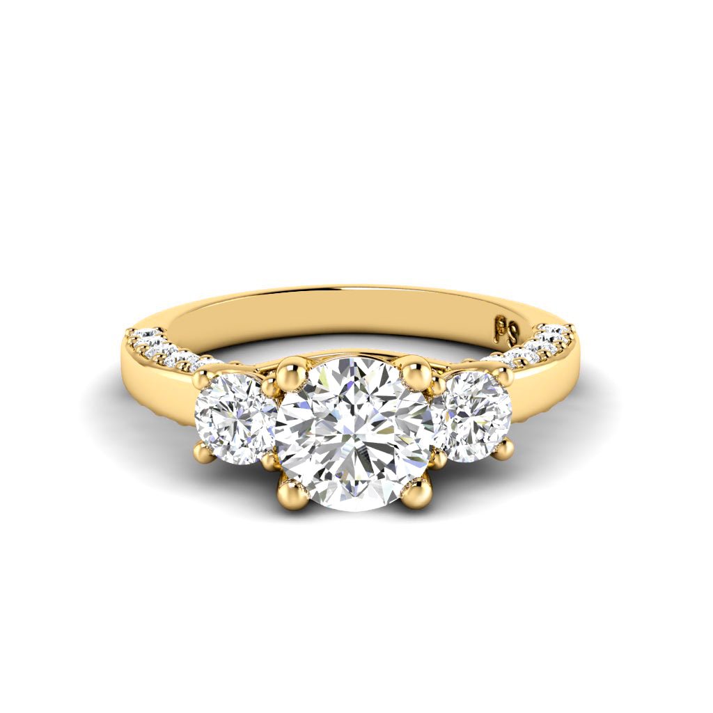 1.25-2.40 CT Round Cut Natural Diamonds - Engagement Ring