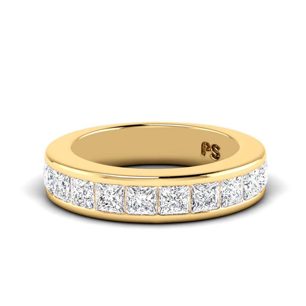 0.80 CT Princess Cut Natural Diamonds - Wedding Band