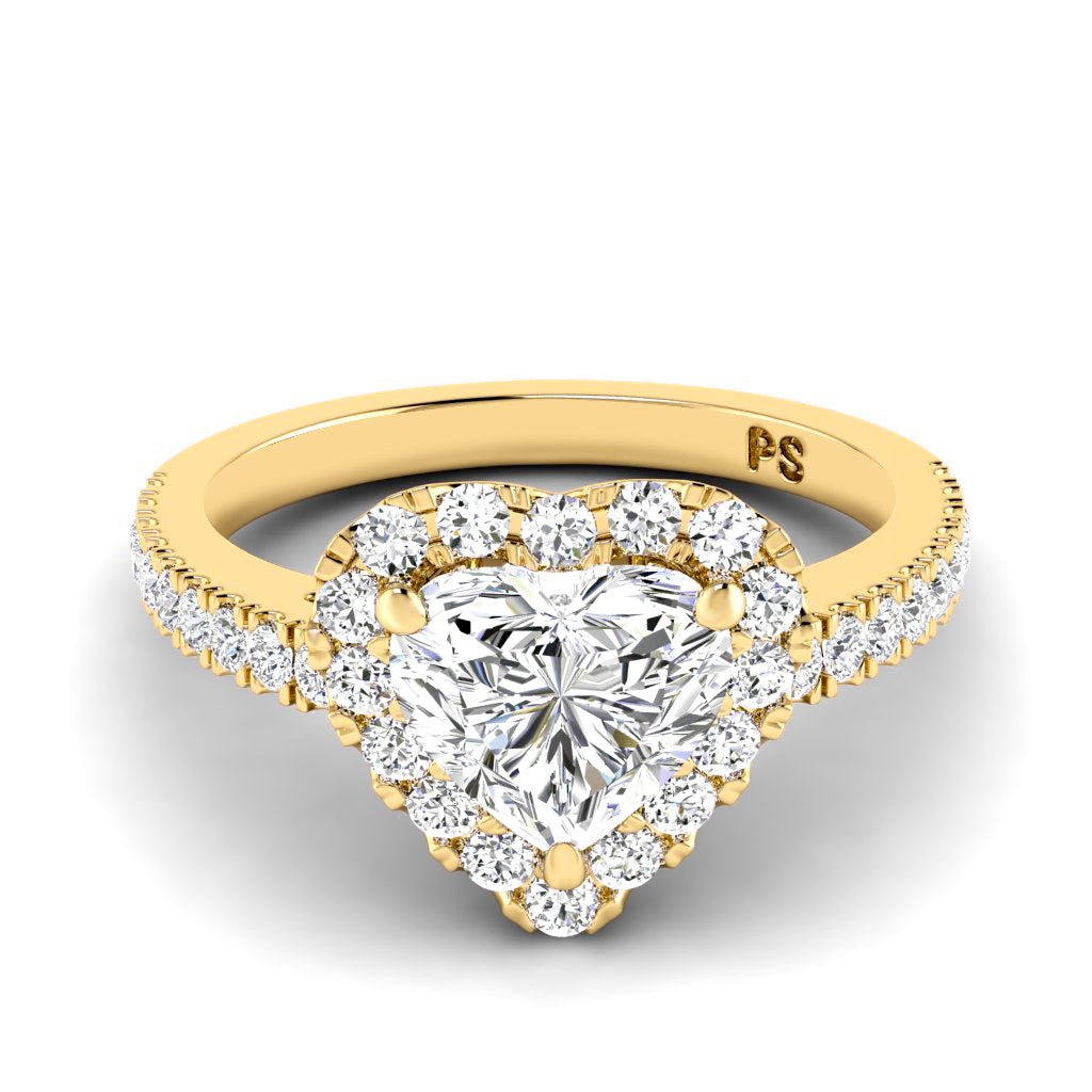 0.80-1.95 CT Heart & Round Cut Natural Diamonds - Engagement Ring