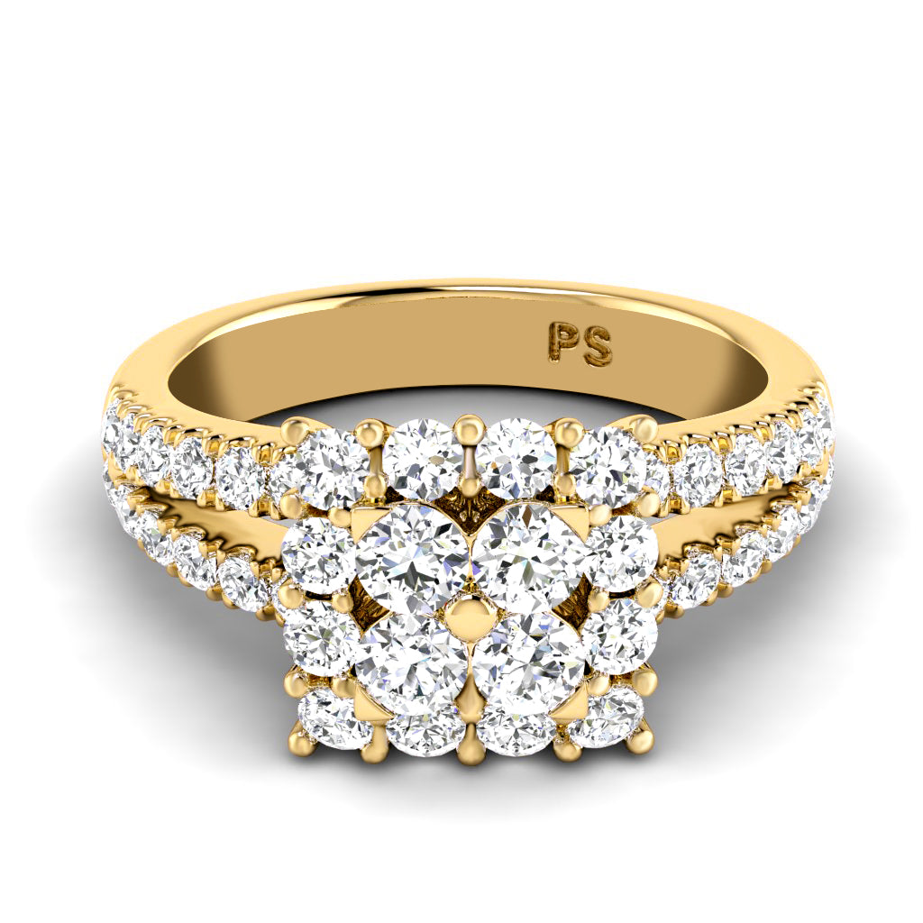 1.21 CT Round Cut Natural Diamonds - Engagement Ring