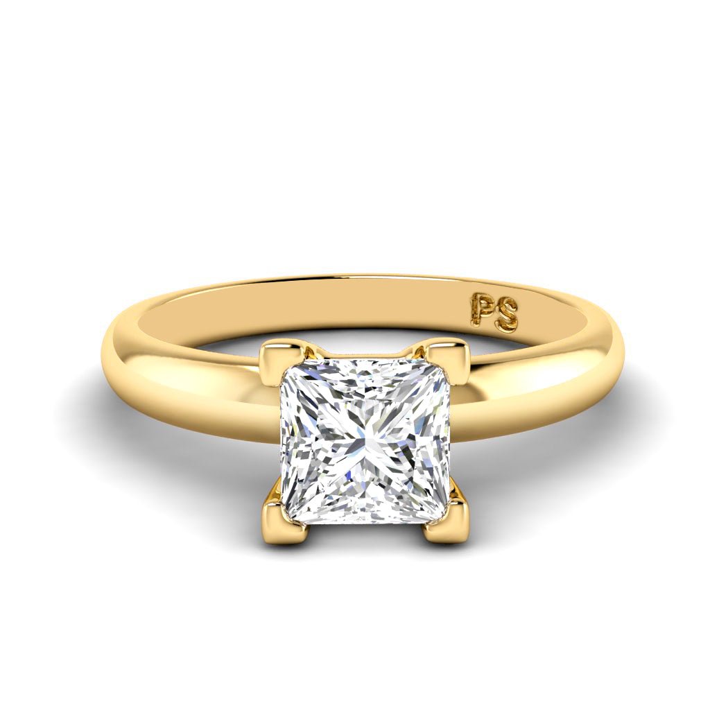 0.35 - 1.50 CT Princess Cut Natural Diamonds - Solitaire Rings - Primestyle.com