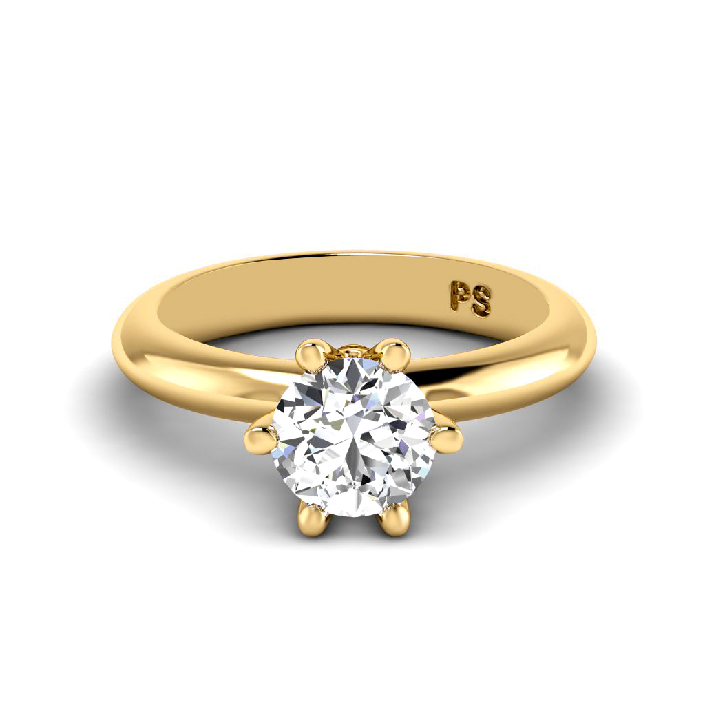 0.35-1.50 CT Round Cut Natural Diamonds - Solitaire Rings