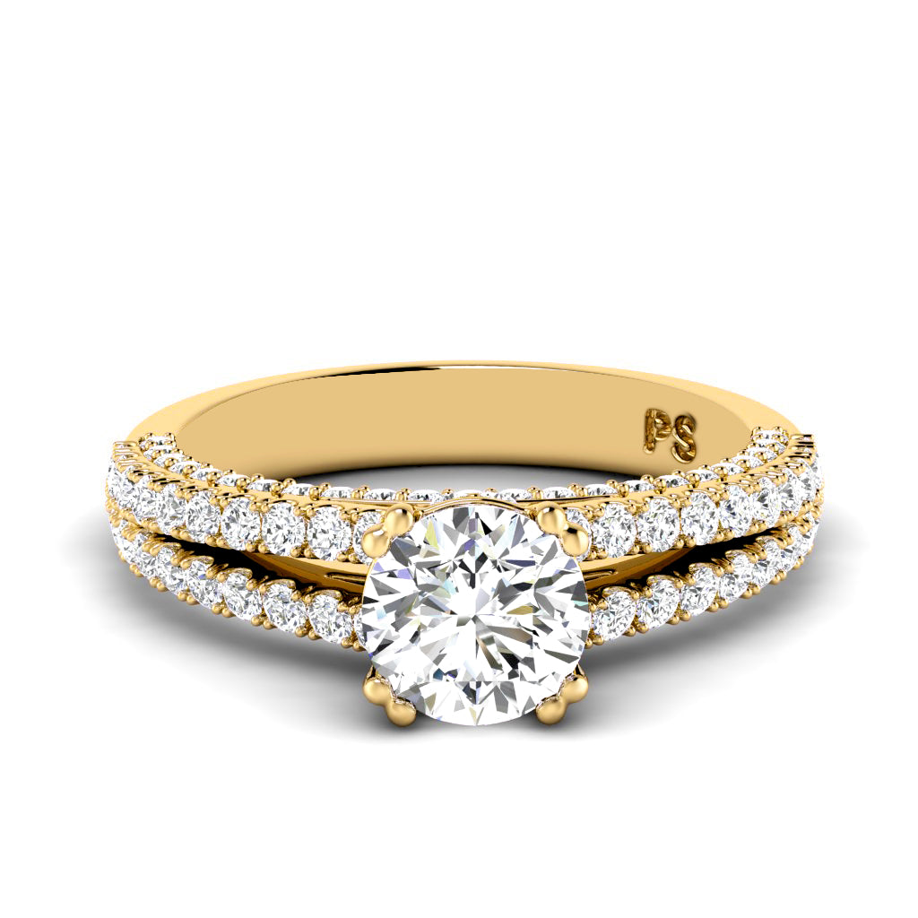 1.20-3.70 CT Round Cut Lab Grown Diamonds - Engagement Ring