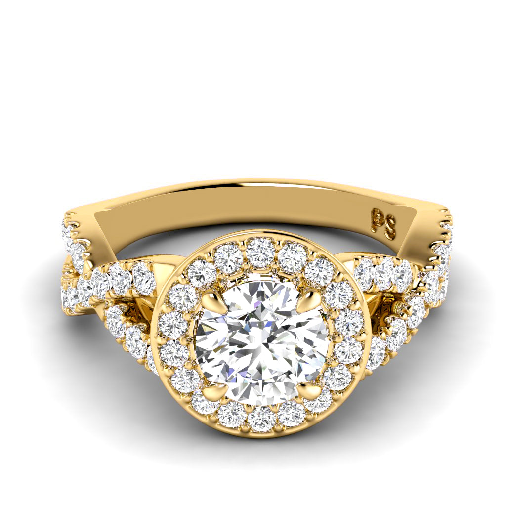 1.00-2.15 CT Round Cut Natural Diamonds - Engagement Ring