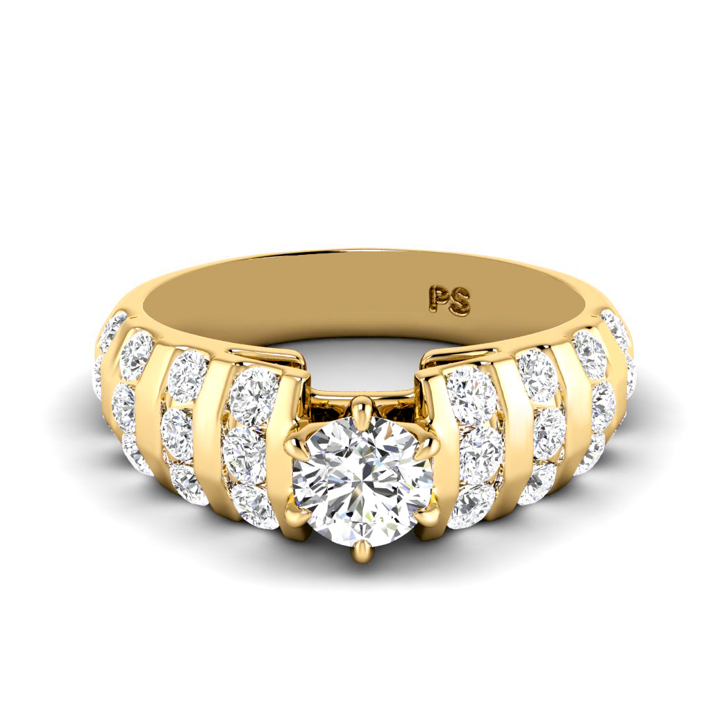 1.10-2.25 CT Round Cut Diamonds - Engagement Ring