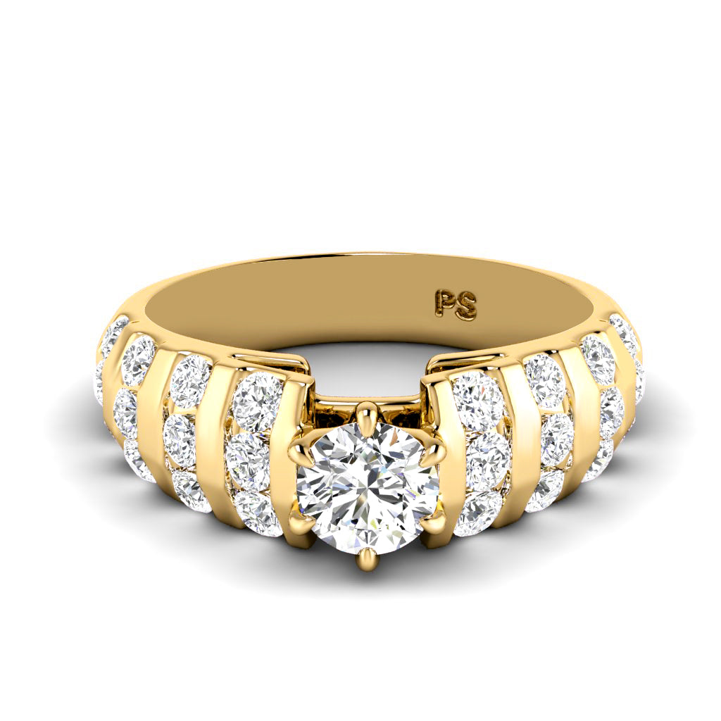 1.10-2.25 CT Round Cut Diamonds - Engagement Ring