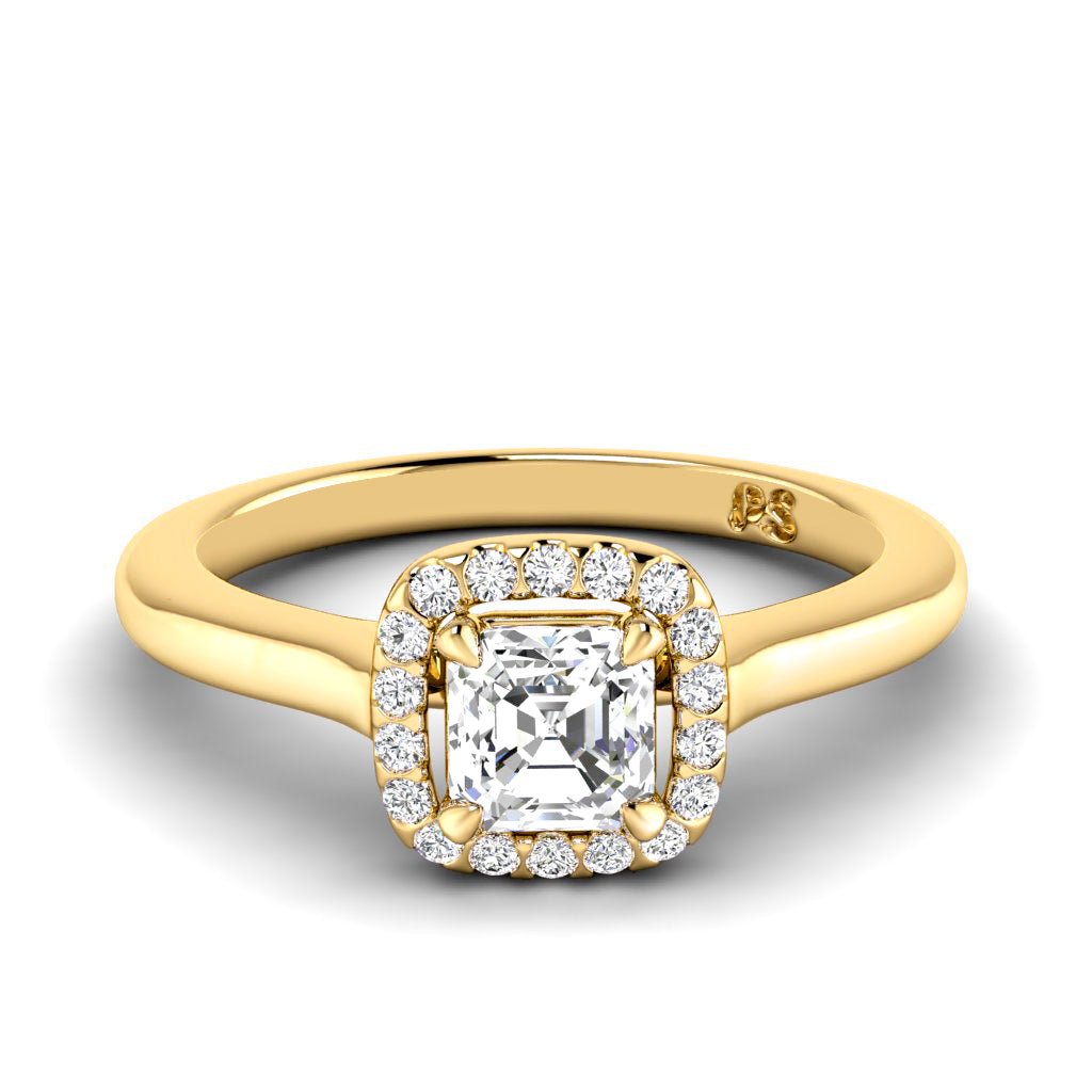 0.65-6.15 CT Ascher & Round Cut Lab Grown Diamonds - Engagement Ring