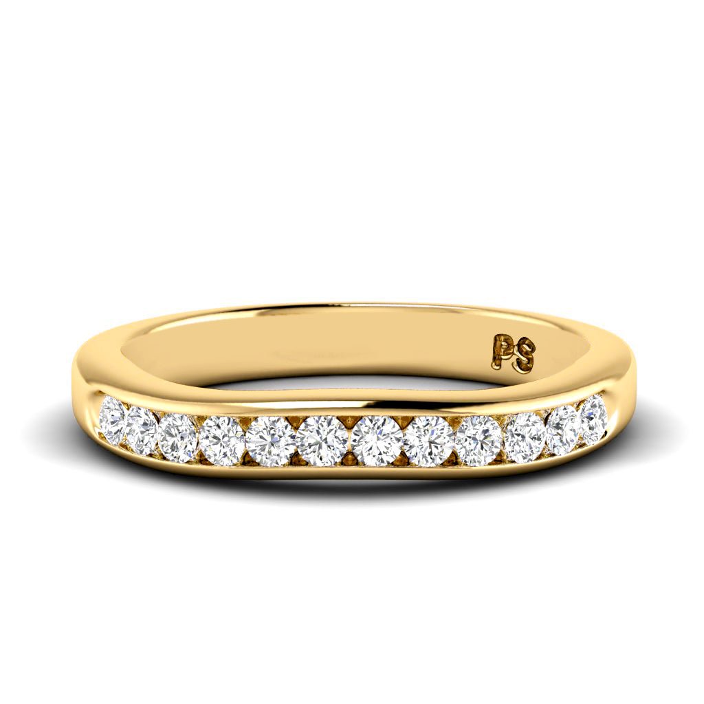 0.30 CT Round Cut Lab Grown Diamonds - Wedding Band - Primestyle.com