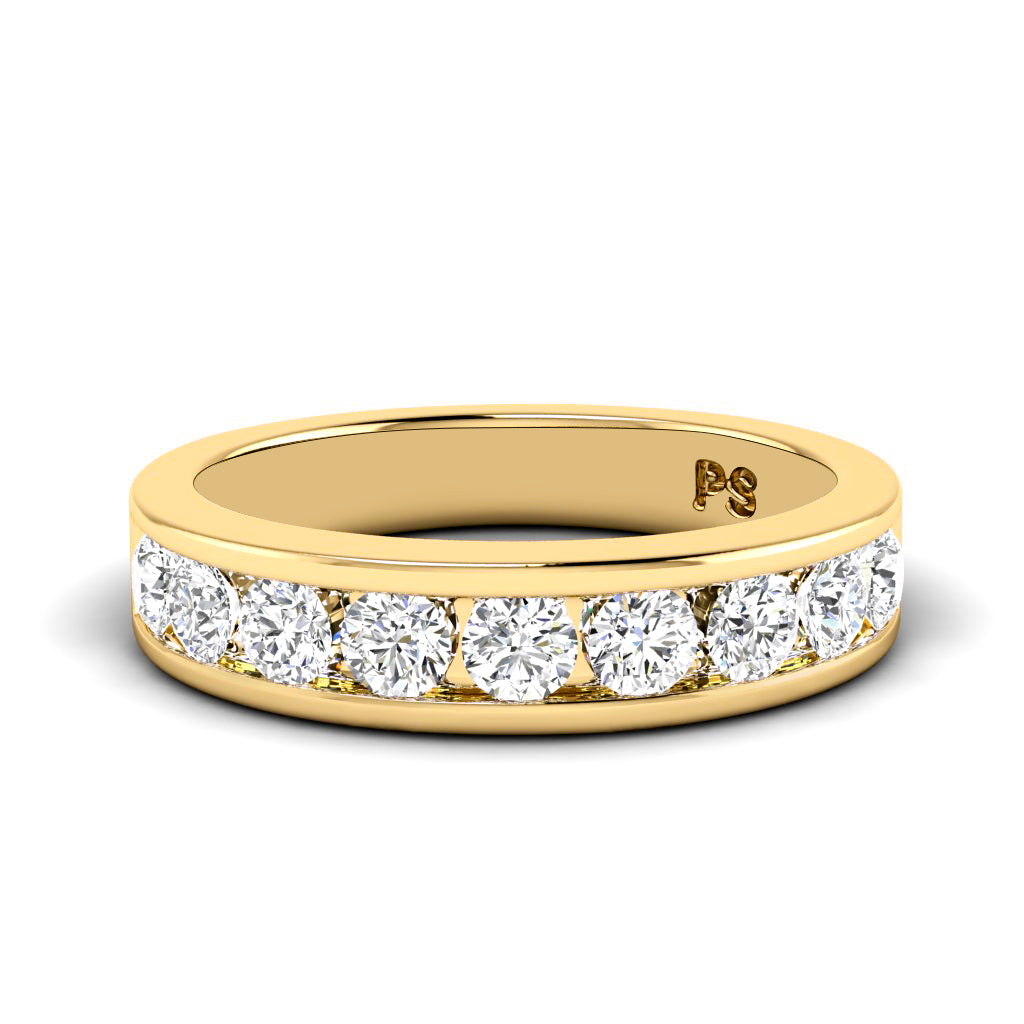 0.80 CT Round Cut Lab Grown Diamonds - Wedding Band