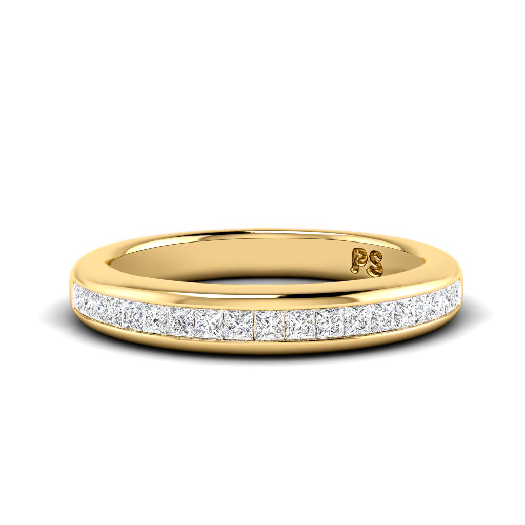 0.45 CT Princess Cut Diamonds - Wedding Band