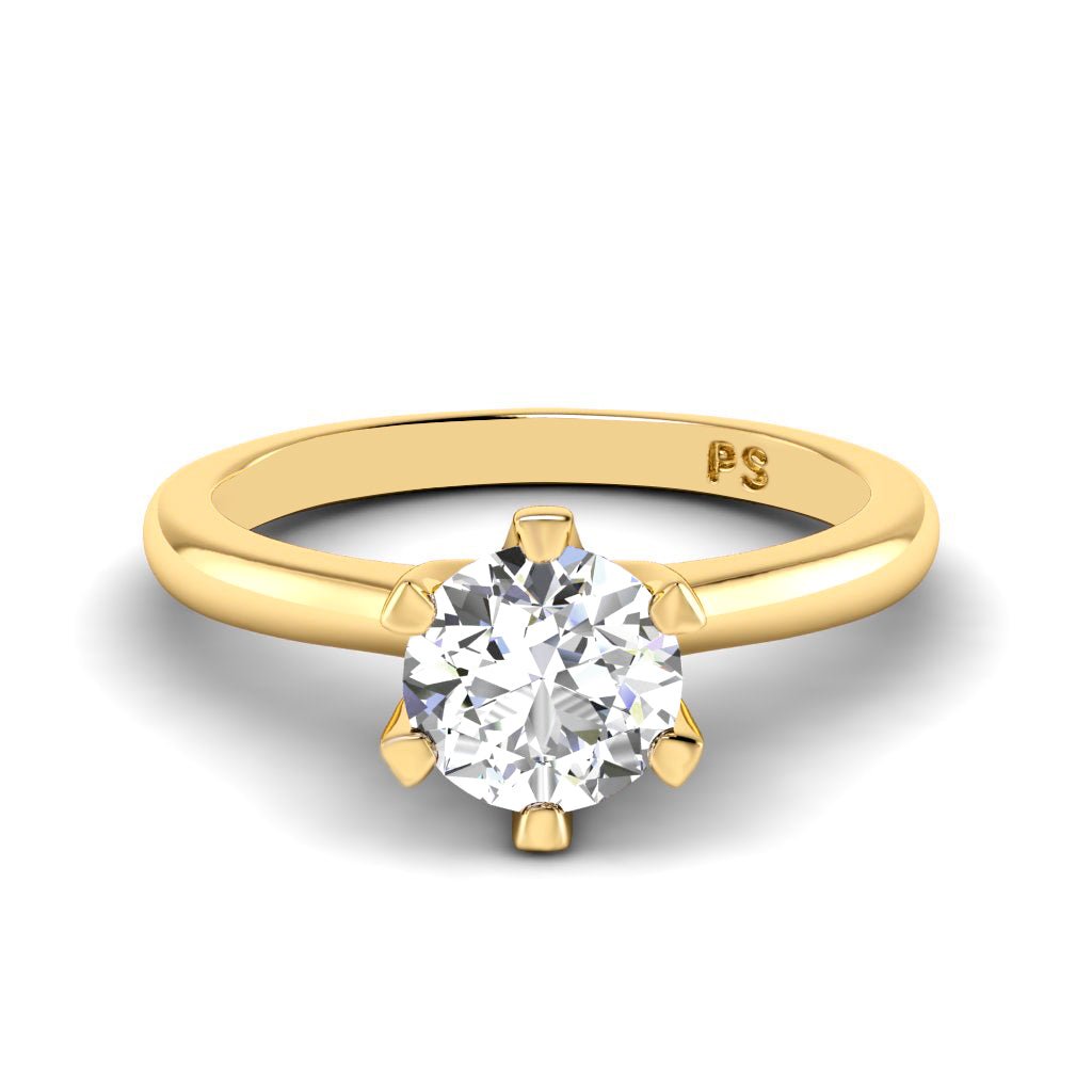 0.35-1.50 CT Round Cut Natural Diamonds - Solitaire Rings