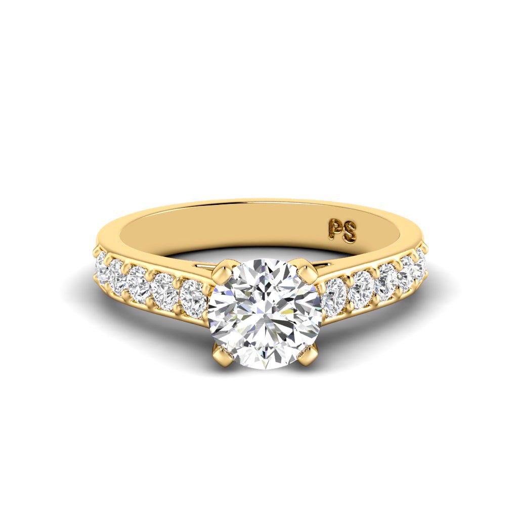 0.95-6.45 CT Round Cut Lab Grown Diamonds - Engagement Ring