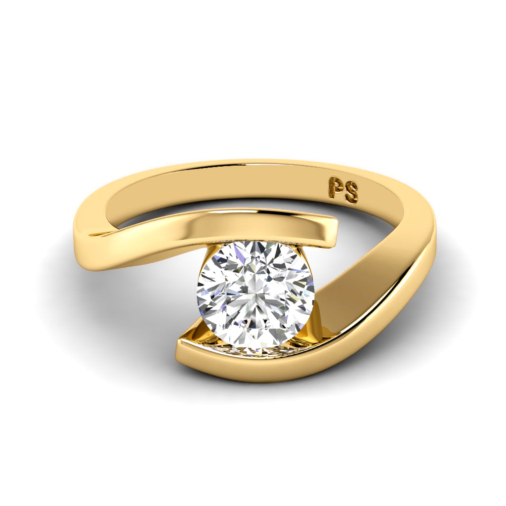 0.35-1.50 CT Round Cut Diamonds - Solitaire Ring