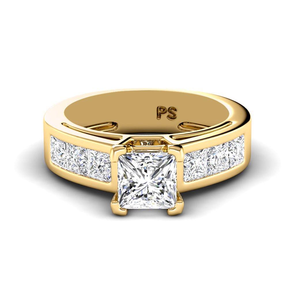1.40 - 2.55 CT Princess Cut Natural Diamonds - Engagement Ring - Primestyle.com