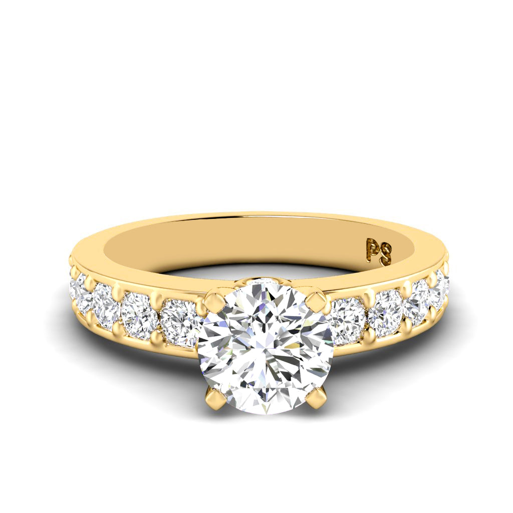 1.15-2.30 CT Round Cut Natural Diamonds - Engagement Ring