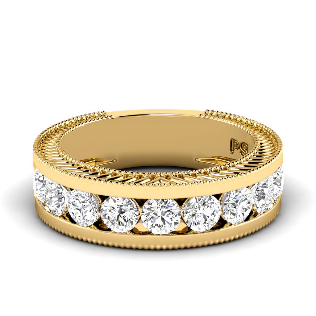1.25 CT Round Cut Natural Diamonds - Wedding Band