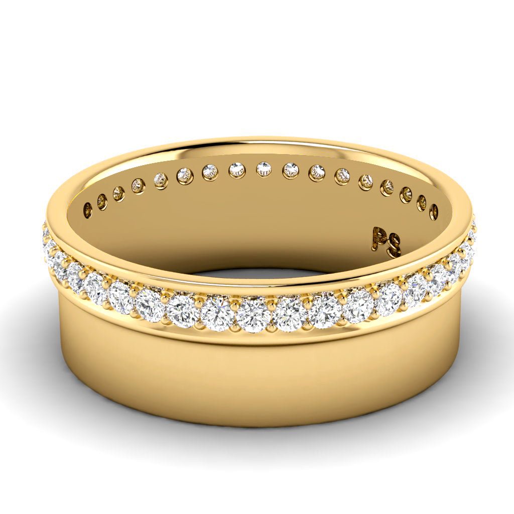 0.75 CT Round Cut Diamonds - Wedding Band - Primestyle.com