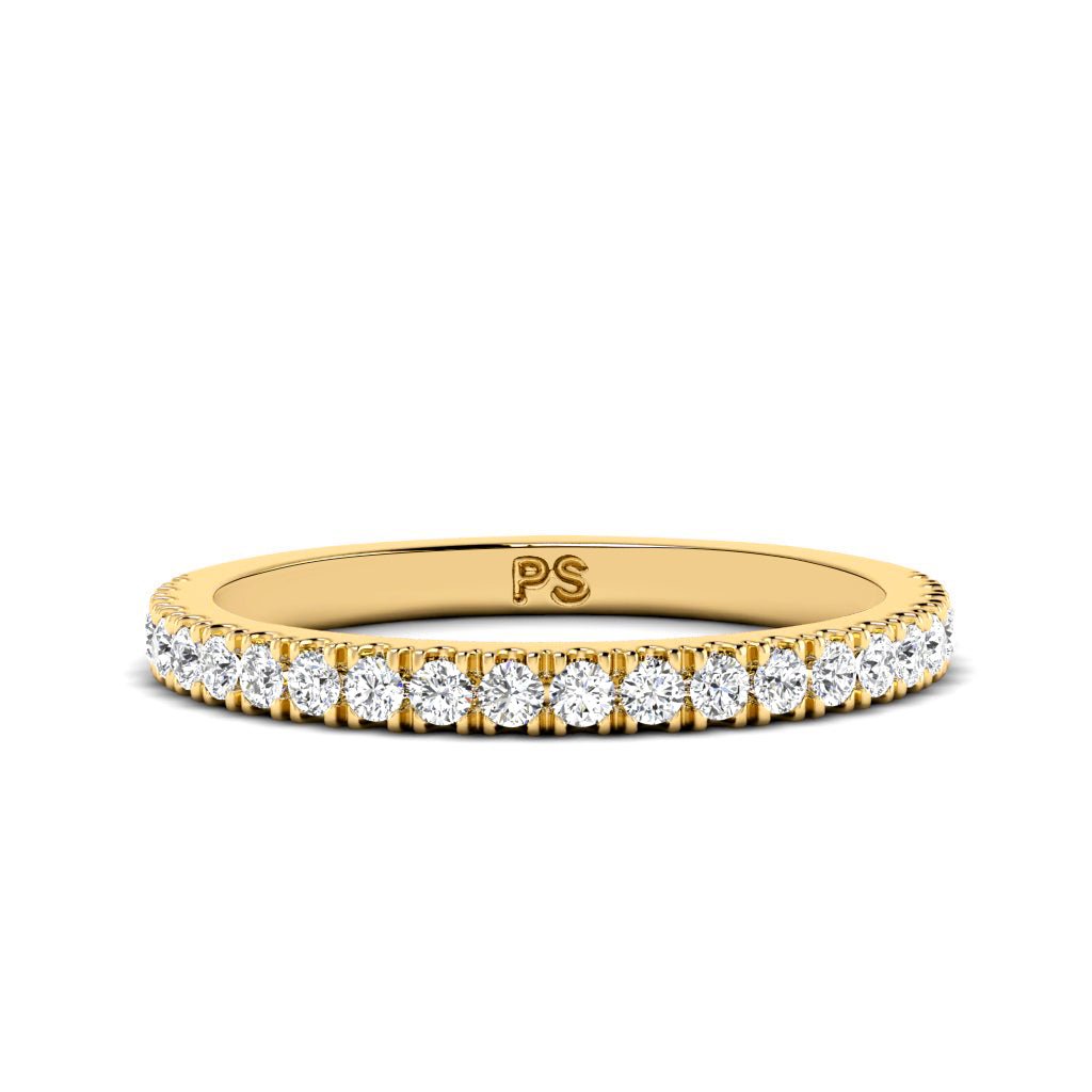 0.25 CT Round Cut Lab Grown Diamonds - Wedding Band - Primestyle.com
