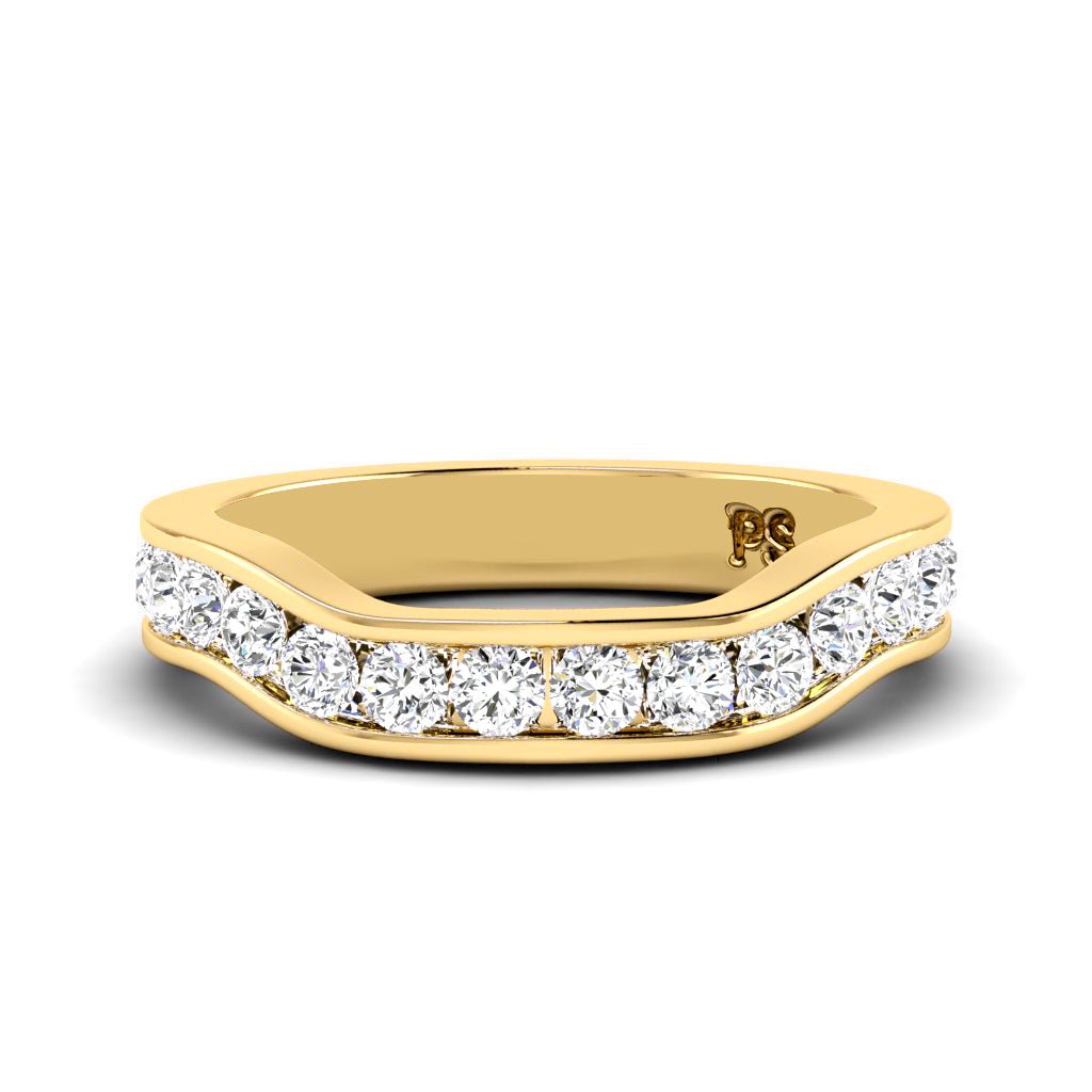 0.45 CT Round Cut Natural Diamonds - Wedding Band