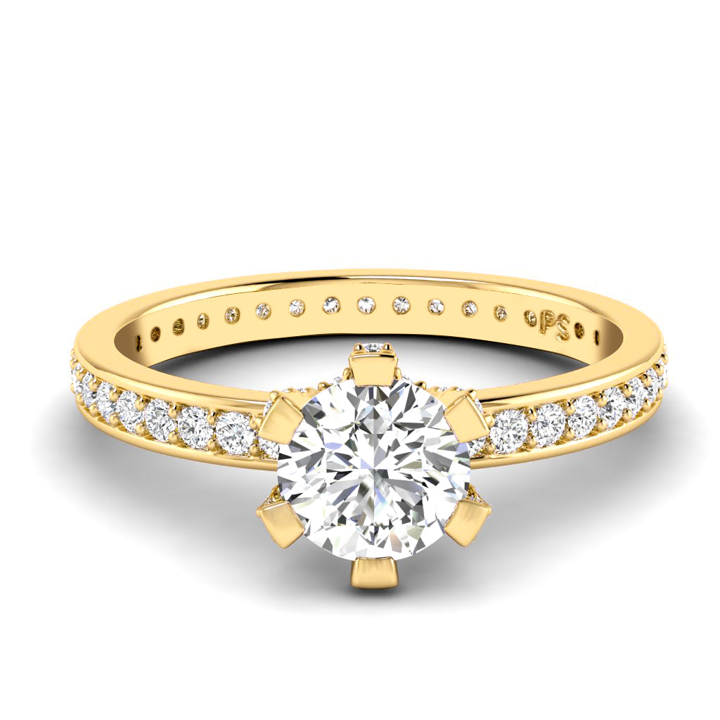0.90-2.05 CT Round Cut Natural Diamonds - Engagement Ring