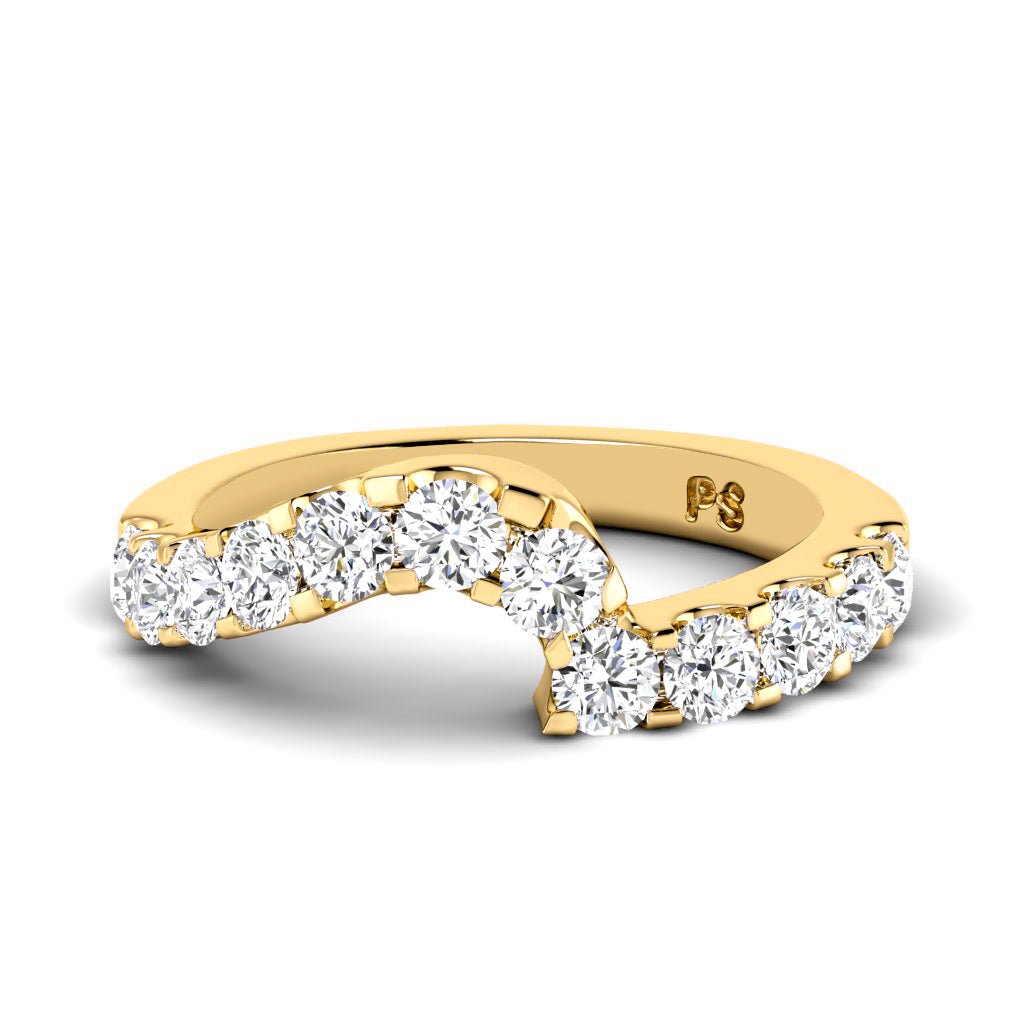 1.10 CT Round Cut Natural Diamonds - Wedding Band - Primestyle.com