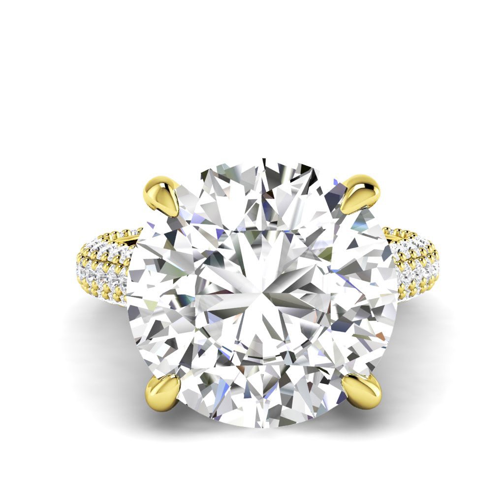11.90 CT Round Cut Diamonds - Engagement Ring