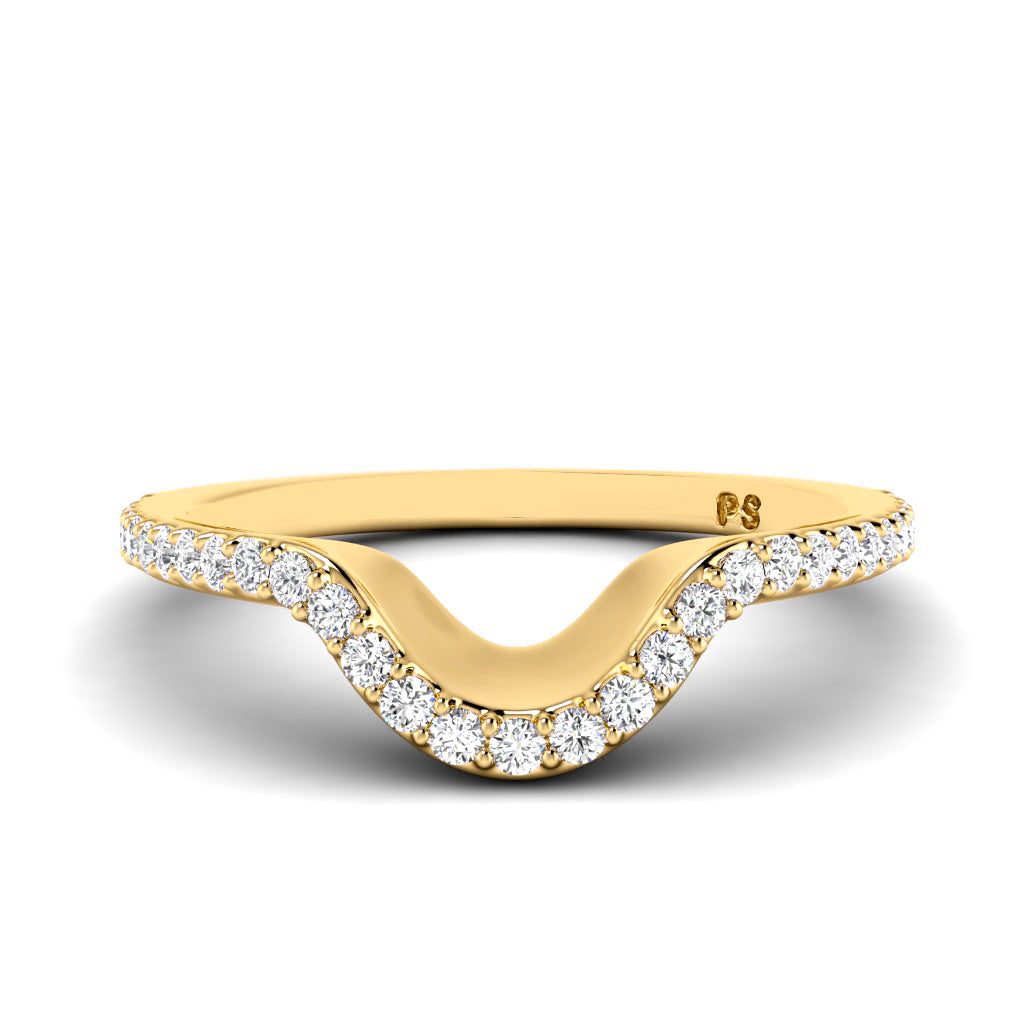 0.35 CT Round Cut Natural Diamonds - Wedding Band