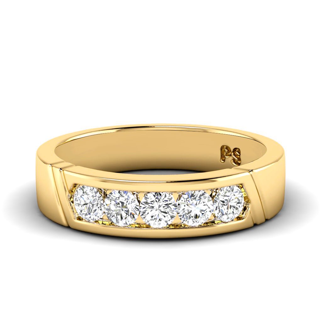 0.35 CT Round Cut Lab Grown Diamonds - Wedding Band - Primestyle.com