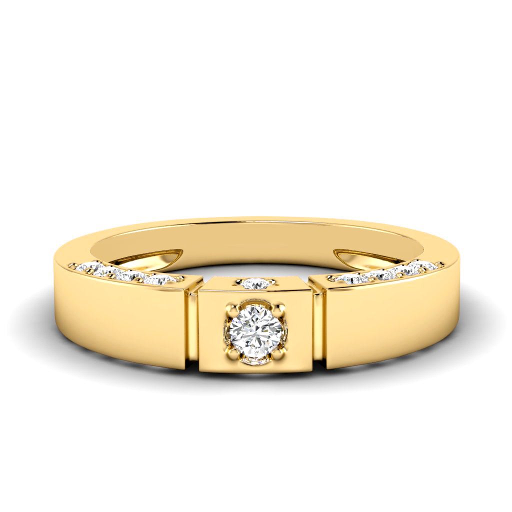 0.40 CT Round Cut Lab Grown Diamonds - Wedding Band - Primestyle.com