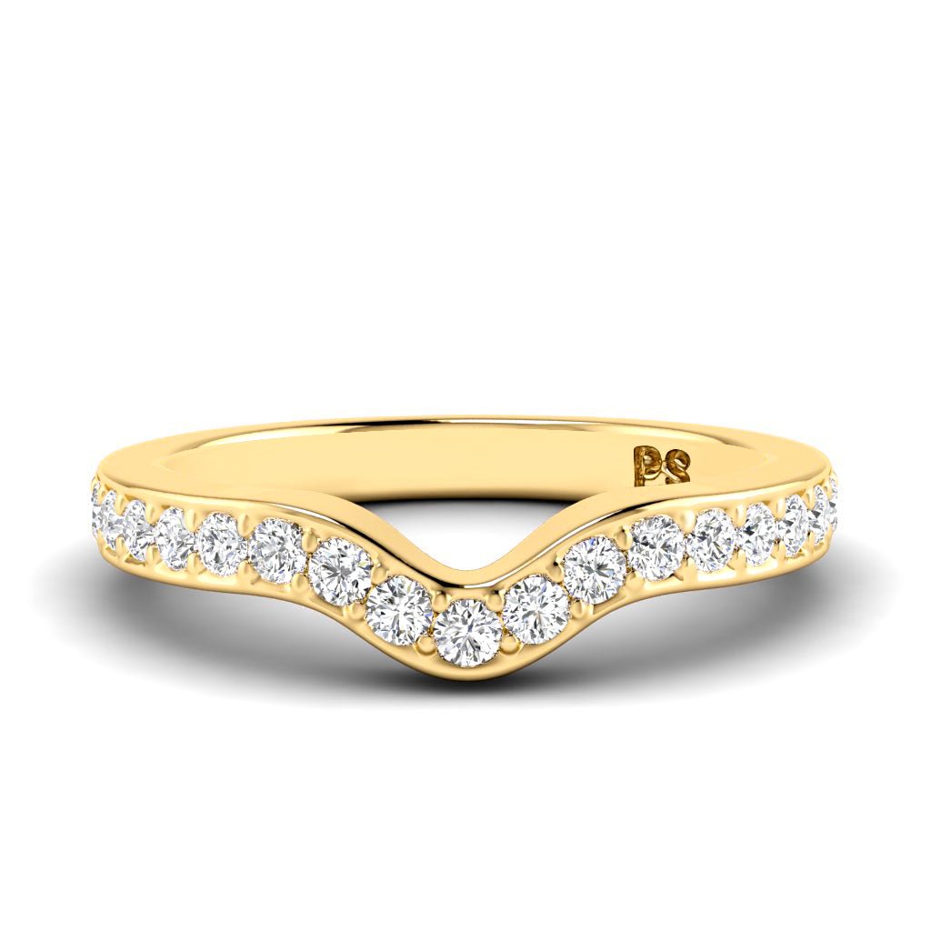 0.35 CT Round Cut Natural Diamonds - Wedding Band