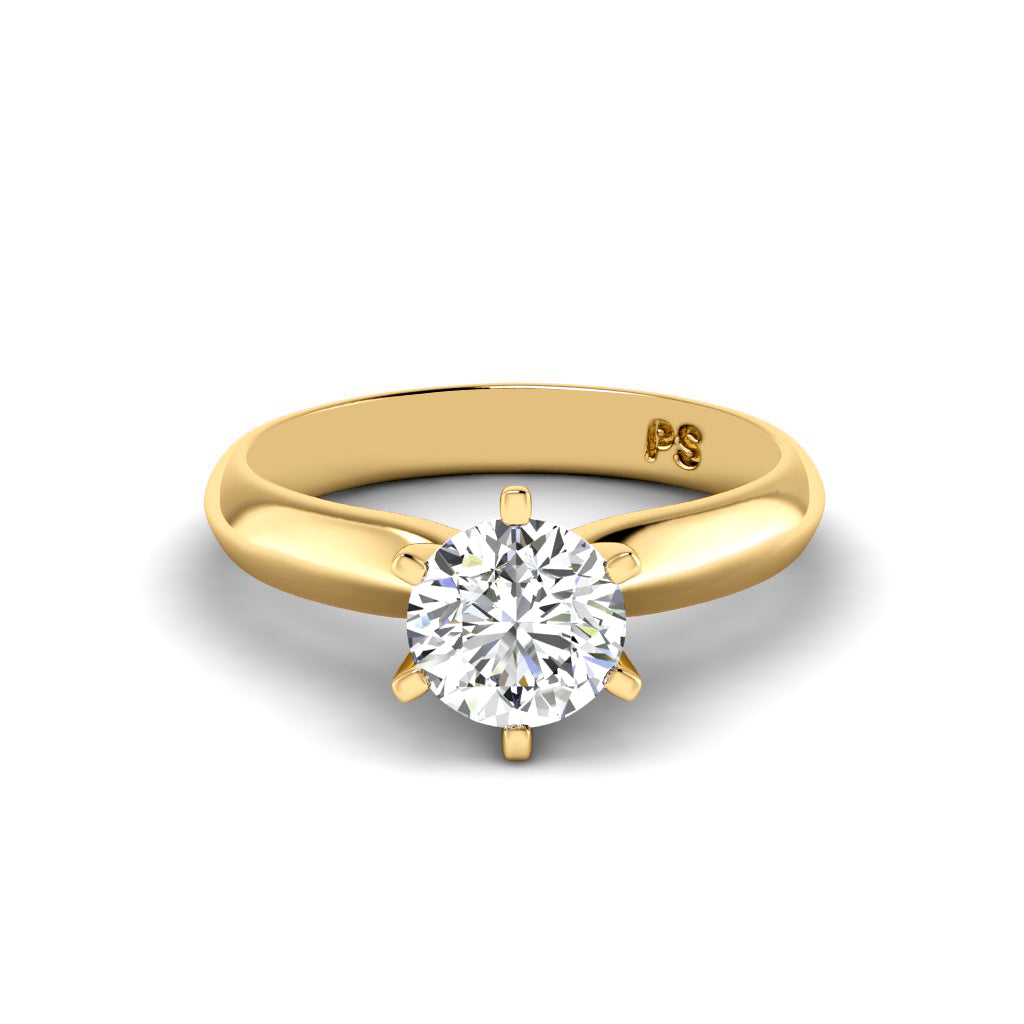 0.50-3.00 CT Round Cut Lab Grown Diamonds - Solitaire Ring