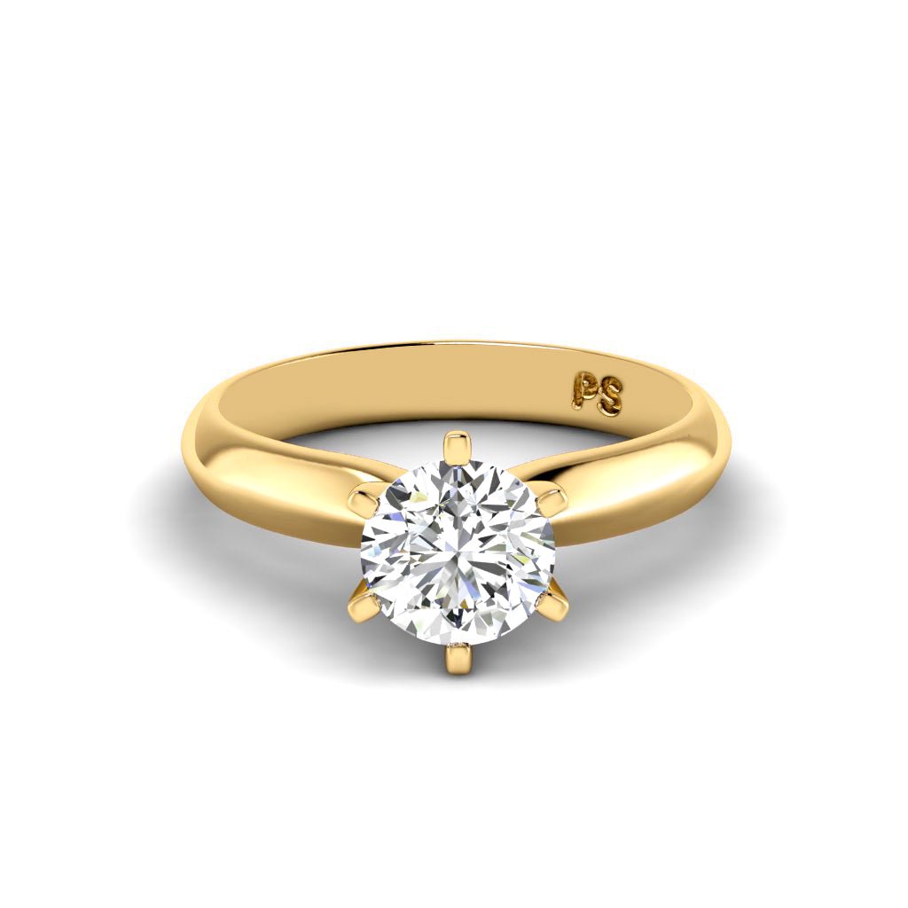 0.50-6.00 CT Round Cut Diamonds - Solitaire Rings