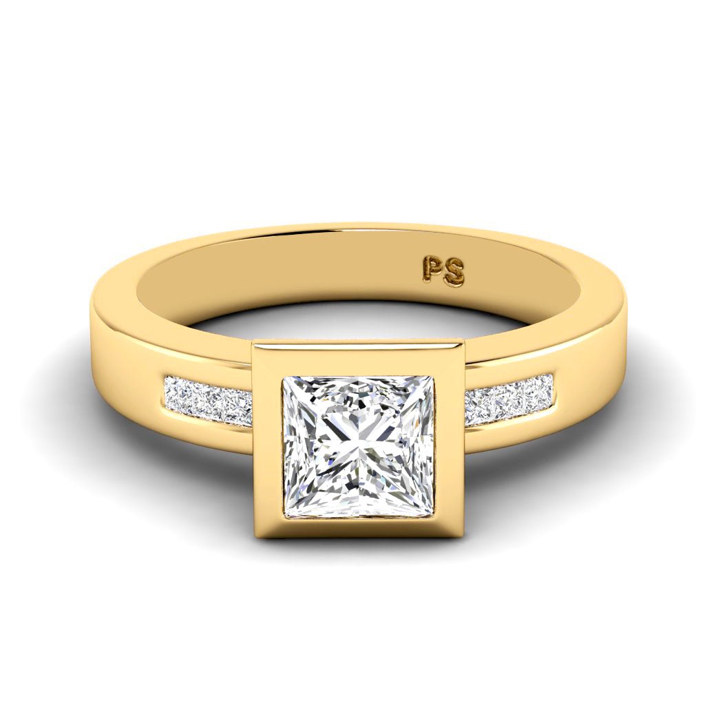 0.70-6.20 CT Princess Cut Lab Grown Diamonds - Engagement Ring
