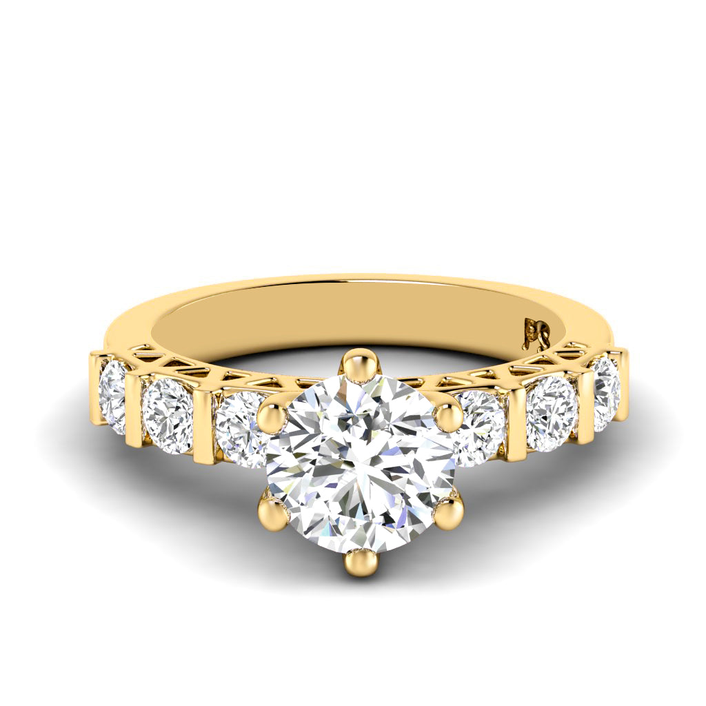 0.95-2.10 CT Round Cut Natural Diamonds - Engagement Ring