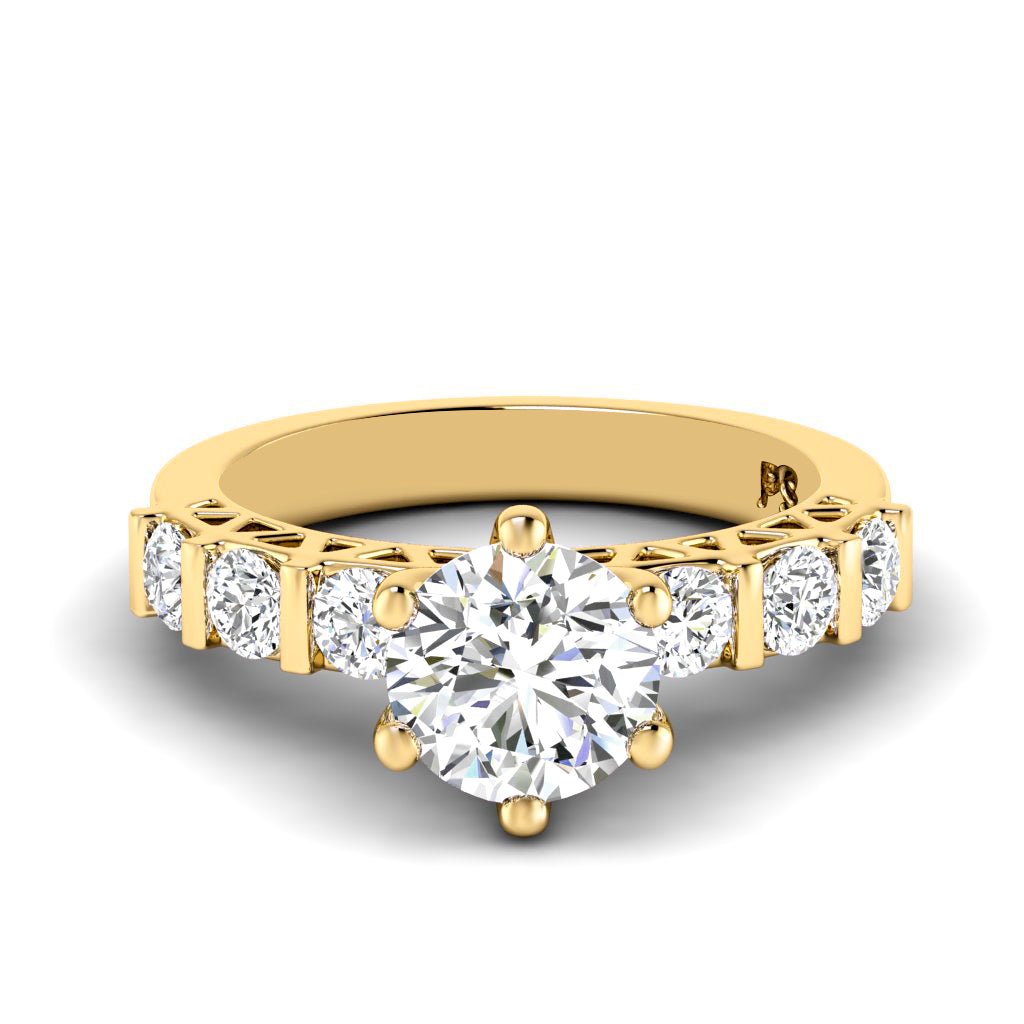0.95-2.10 CT Round Cut Natural Diamonds - Engagement Ring