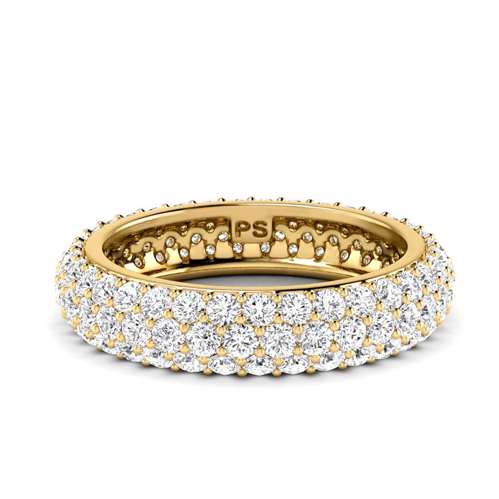 2.50 CT Round Cut Natural Diamonds - Eternity Rings