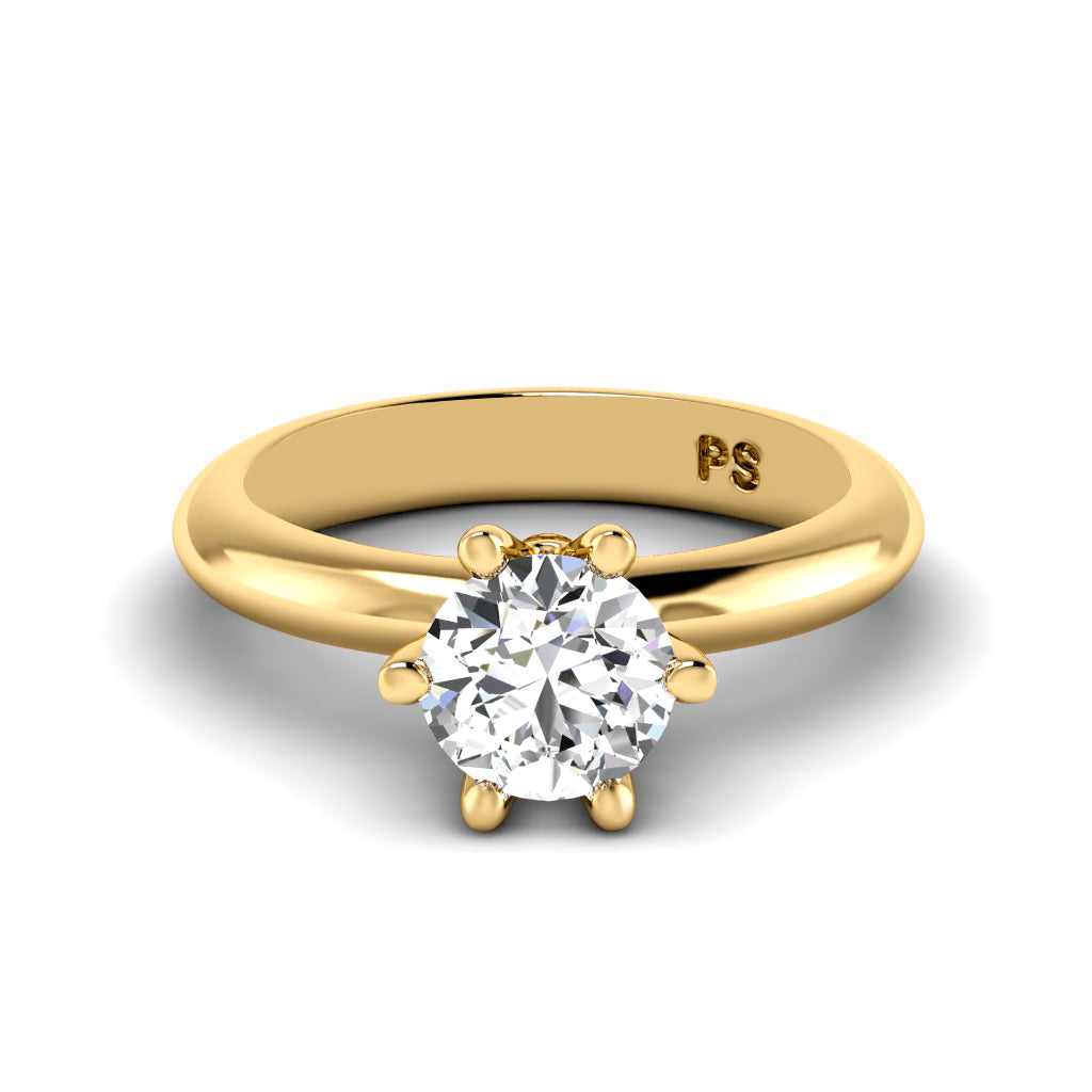 0.50-3.00 CT Round Cut Lab Grown Diamonds - Solitaire Ring