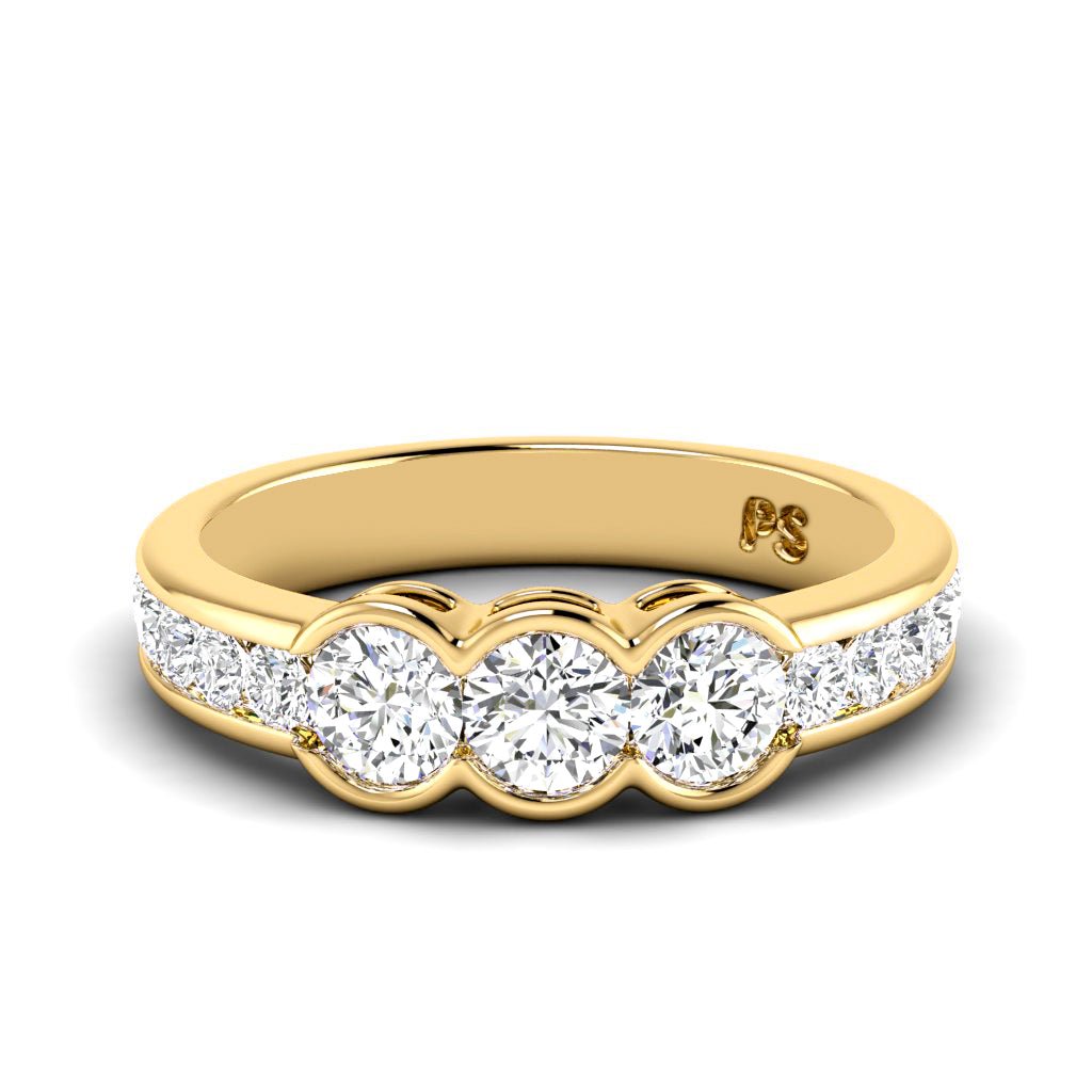 1.10 CT Round Cut Natural Diamonds - Wedding Band - Primestyle.com