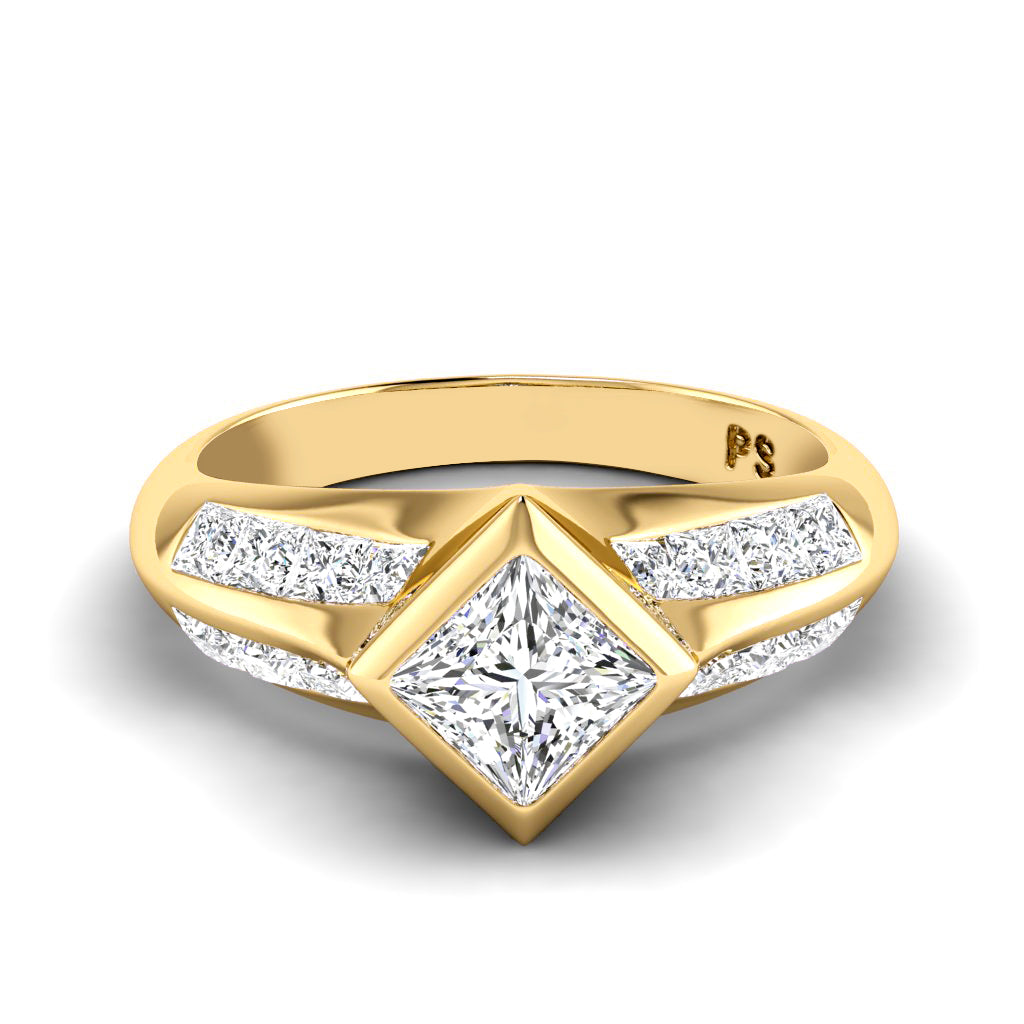 1.50-4.00 CT Princess Cut Lab Grown Diamonds - Engagement Ring