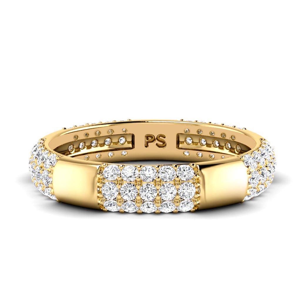 1.00 CT Round Cut Natural Diamonds - Wedding Band