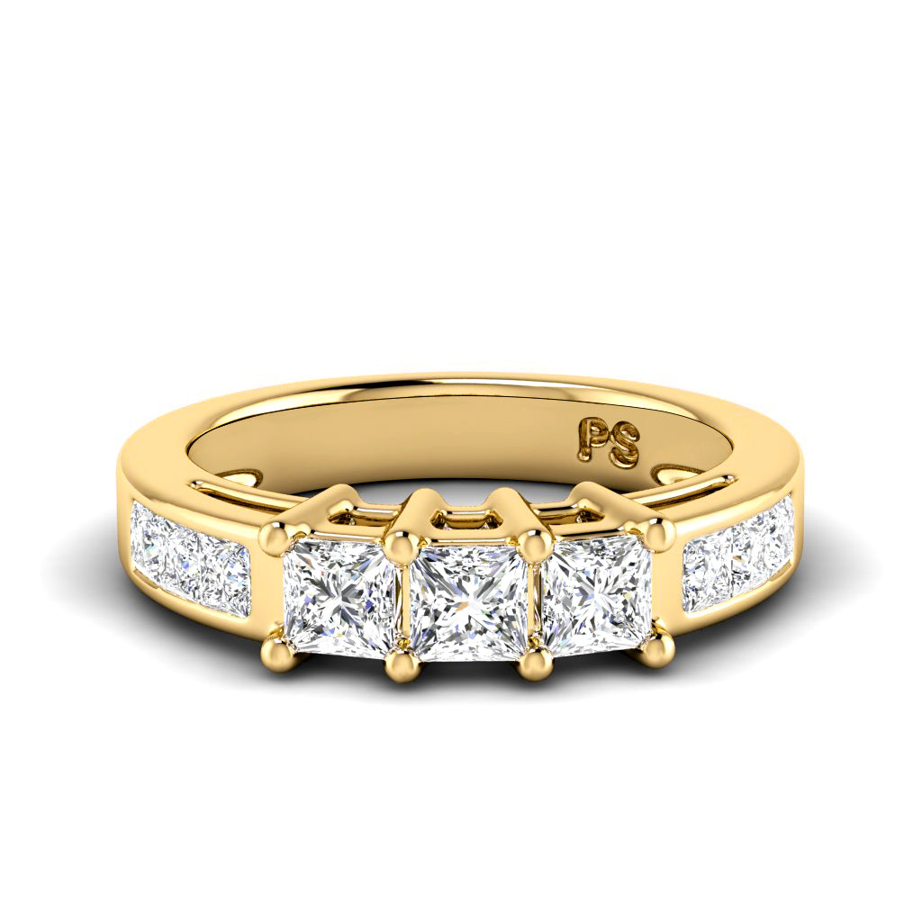 1.10 CT Princess Cut Diamonds - Wedding Band