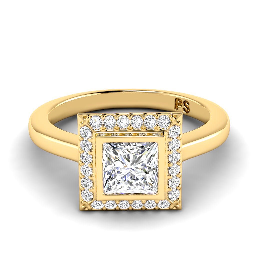 0.49 - 1.64 CT Princess & Round Cut Natural Diamonds - Engagement Ring - Primestyle.com